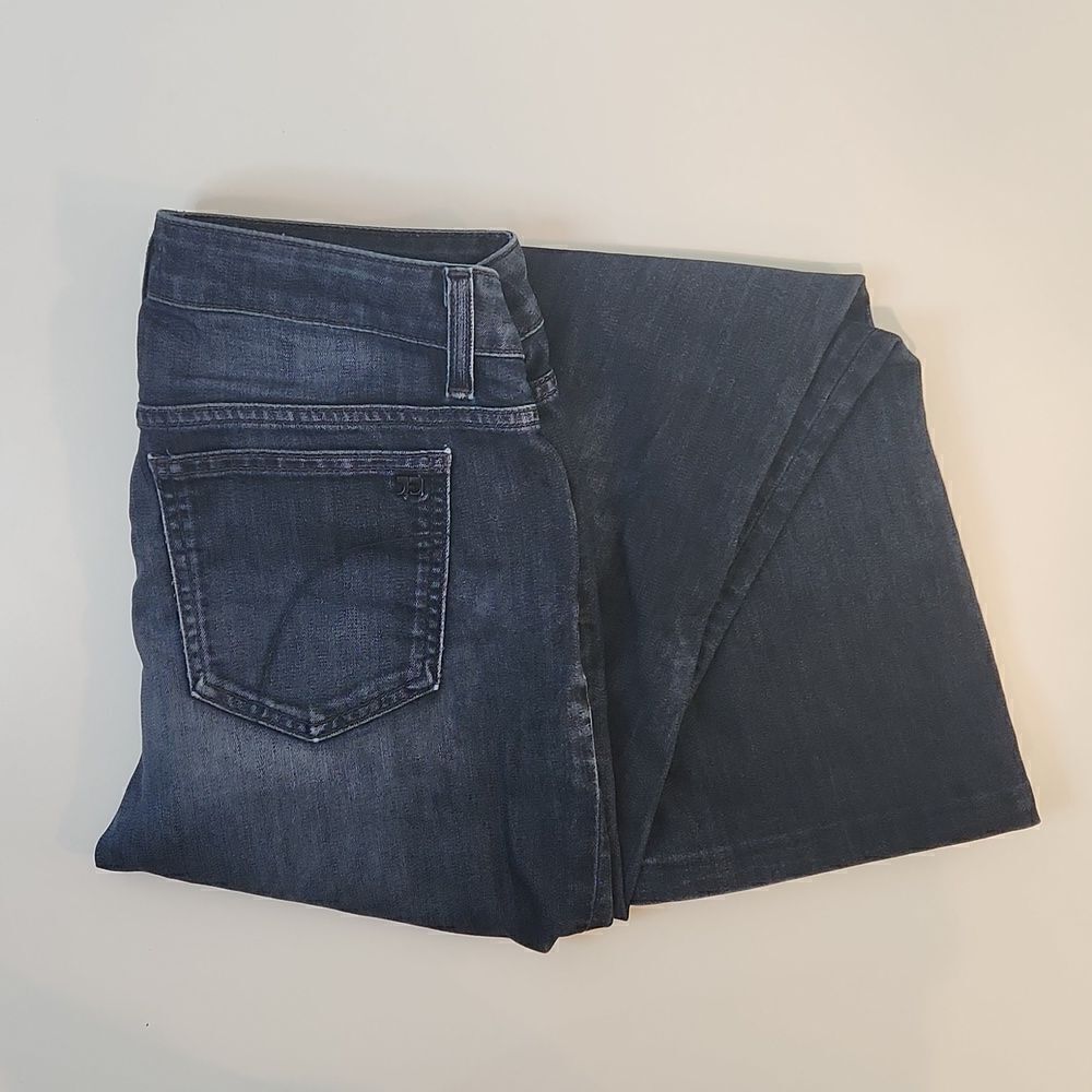 Joe's Jeans Mid Rise Boot Cut Dark Wash Blue Jeans Women's Sz W 28 EUC NICE! - Picture 1 of 16